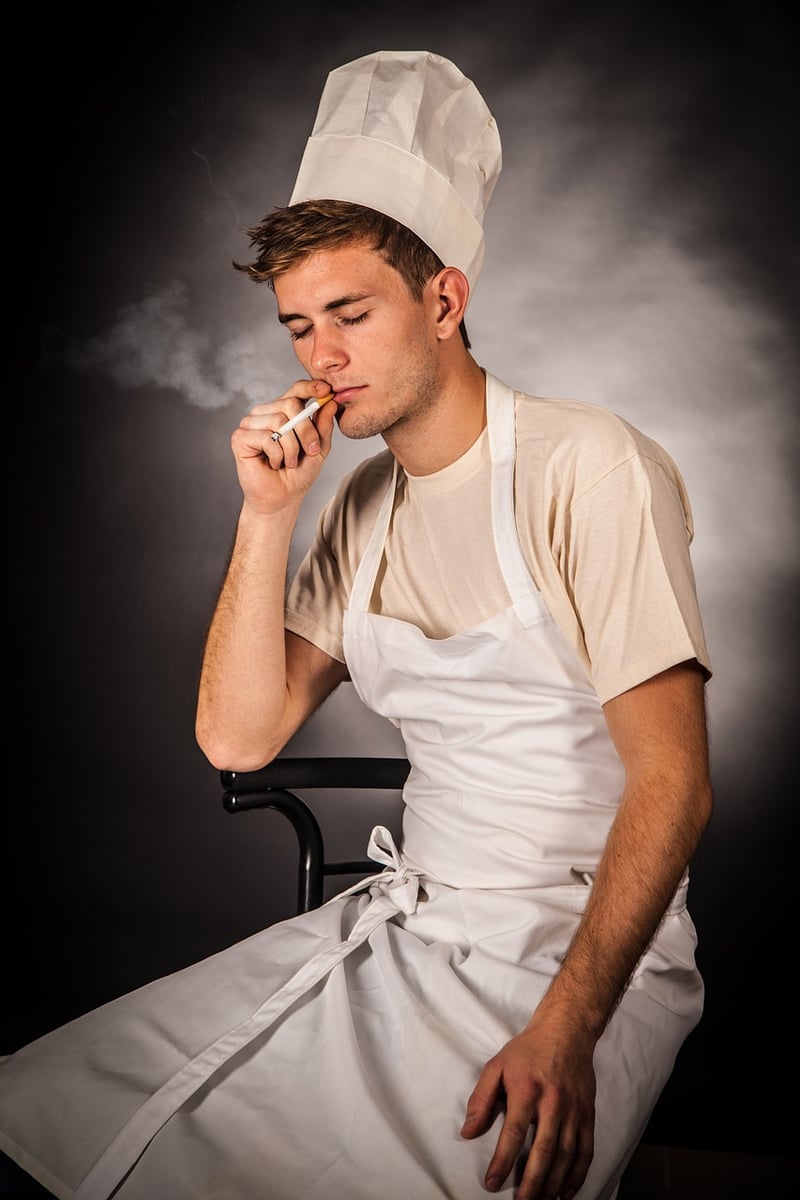 Chef preparing a fusion dish